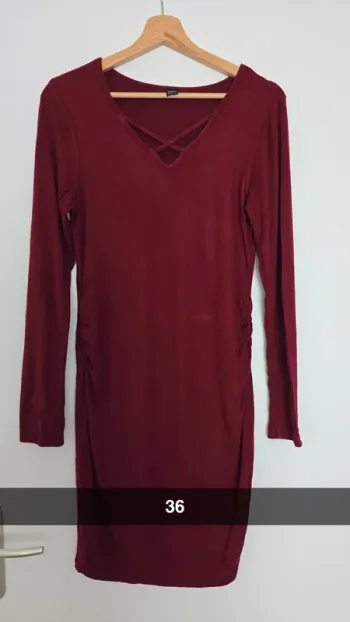 Robe de grossesse bordeaux