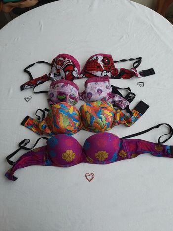 Lot de 4 soutien gorge freegun 90B