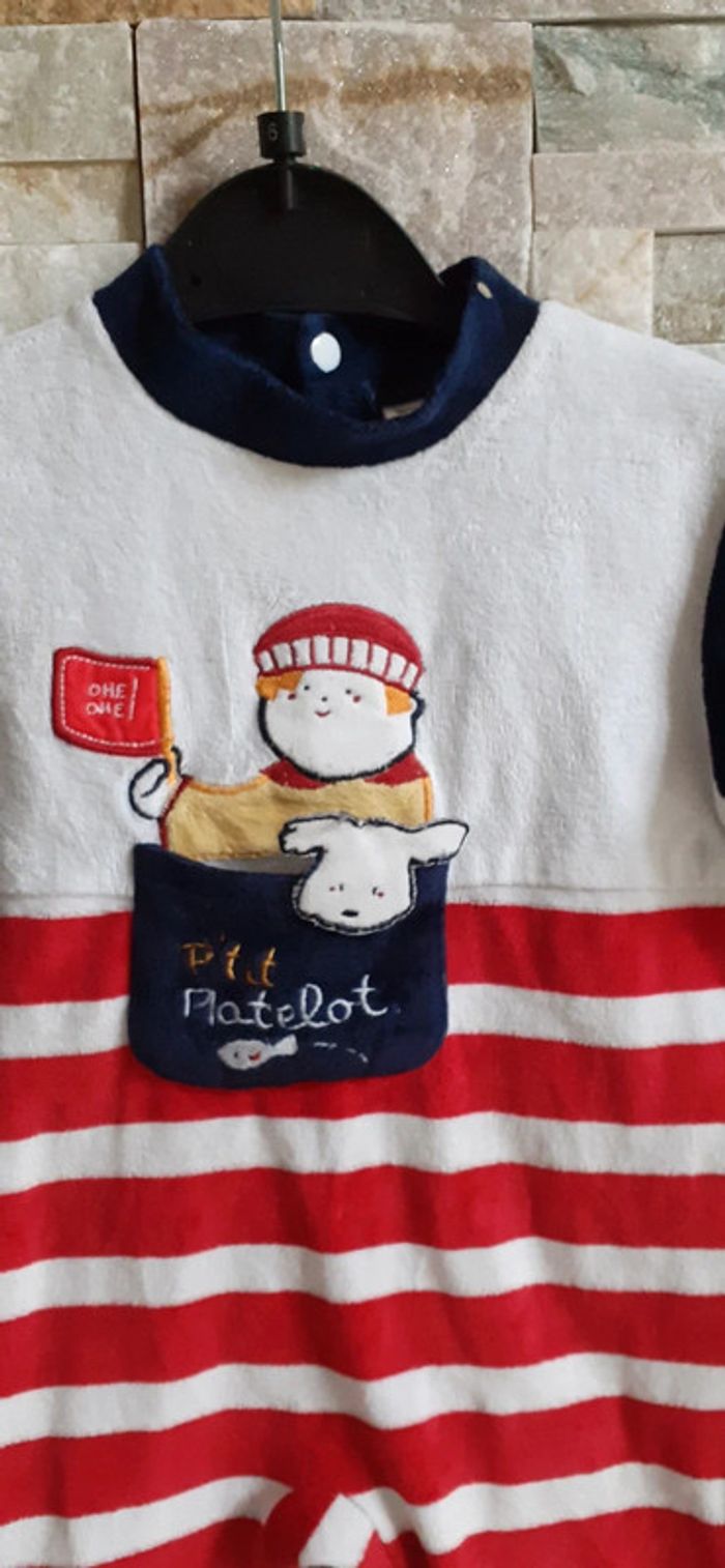 Pyjama velour petit marin 3 mois - photo numéro 3