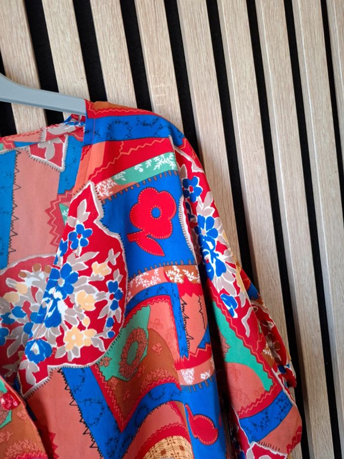 Chemise imprimée vintage multicolore T44/46 - photo numéro 7