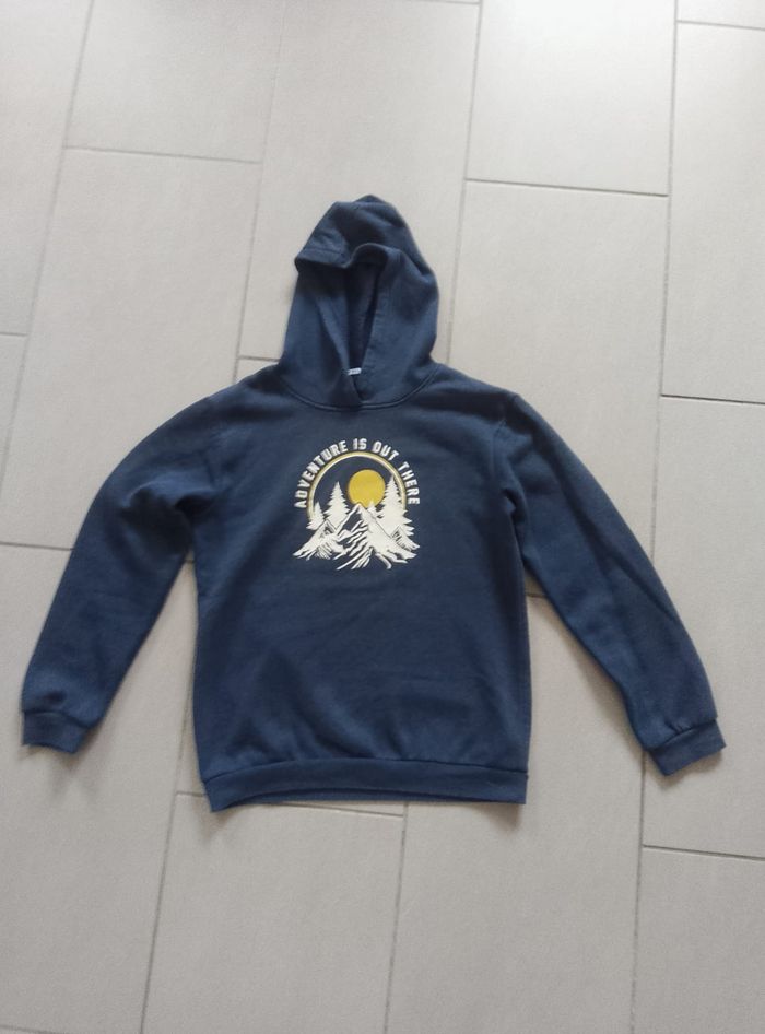 Sweat à capuche garçon 12 ans bleu marine