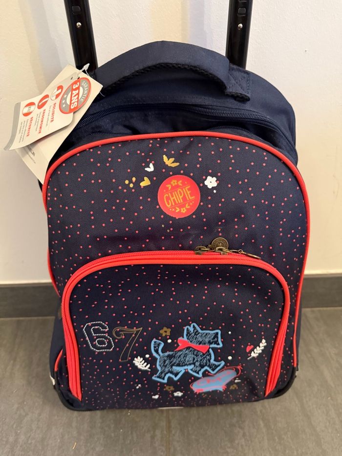 Cartable sac à dos roulette chipie  neuf - photo numéro 14