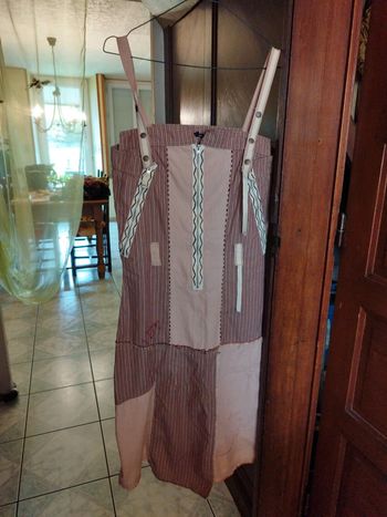 Robe rose rayures patchwork vintage L/40 y2k
