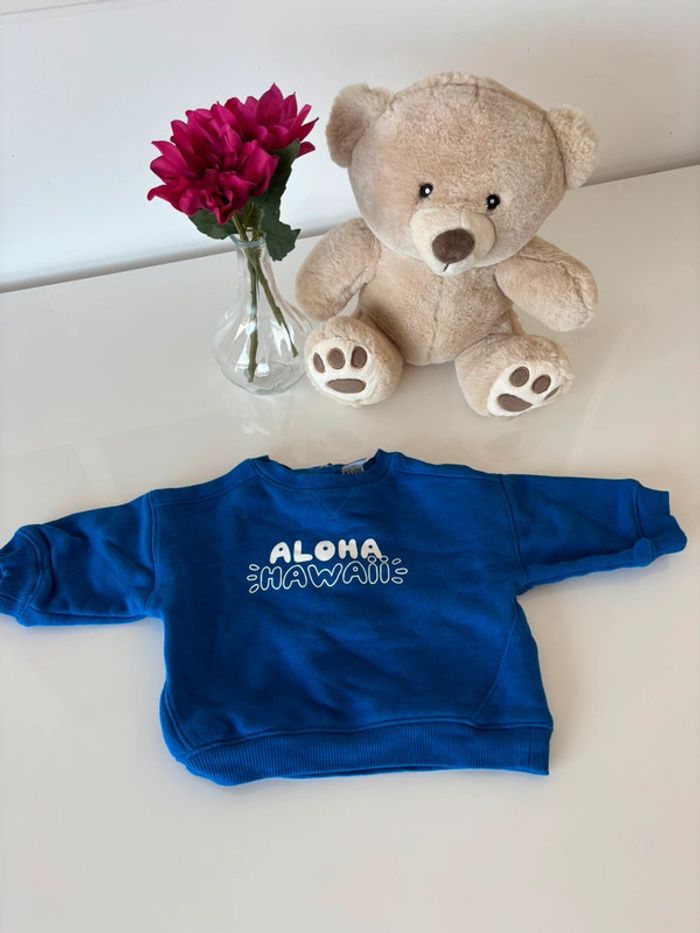 Pull bleu 3 mois Kiabi Aloha
