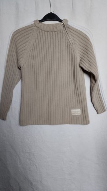 Pull beige côtelé Kiabi 10 ans