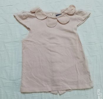 Kiabi haut rose col pétales 12 mois