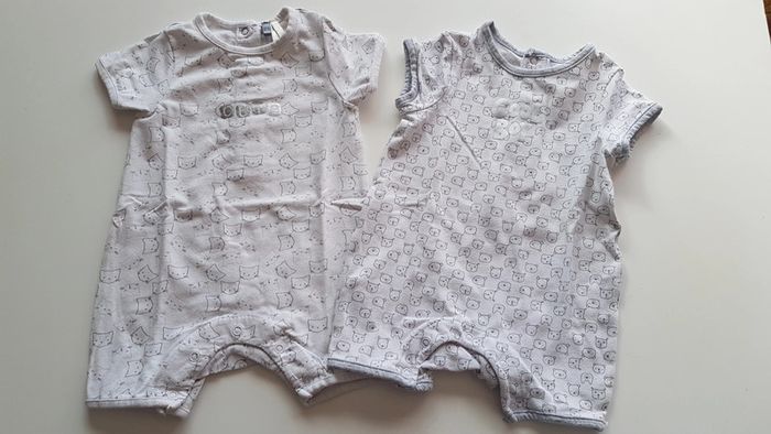 Lot de 2 combishorts Orchestra 3 mois