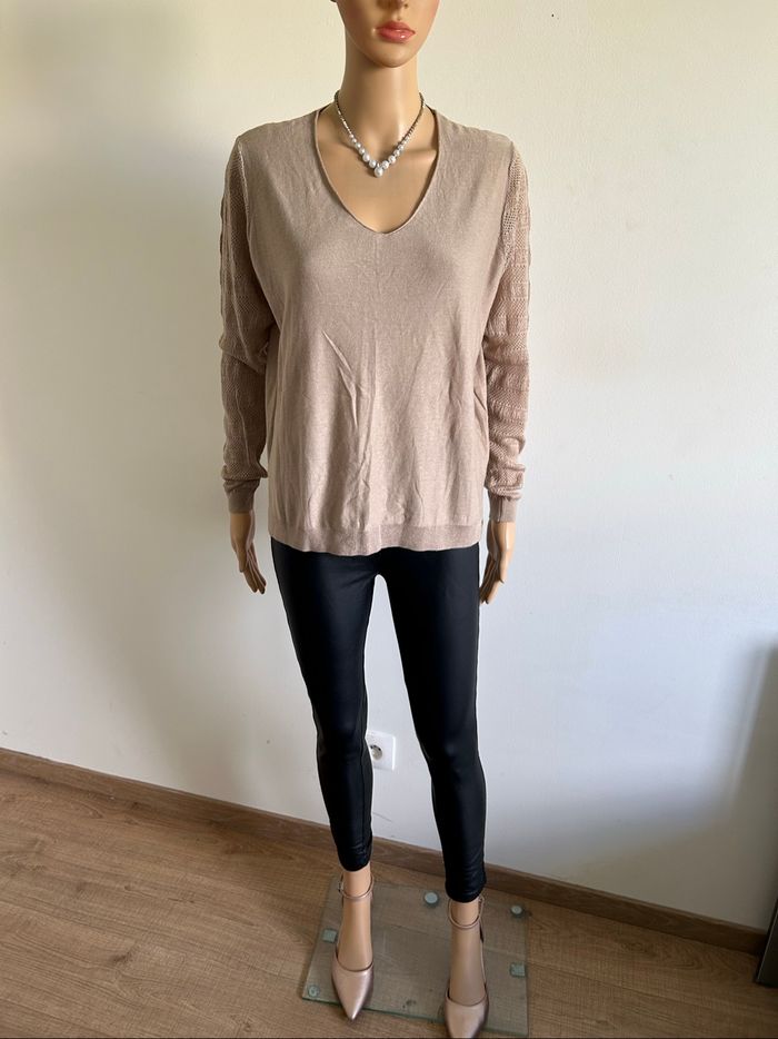 Pull beige à manches longues Teddy Smith taille XS jamais porté - photo numéro 3
