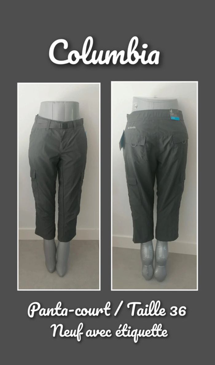 Panta-court cargo gris foncé Taille 36 Columbia