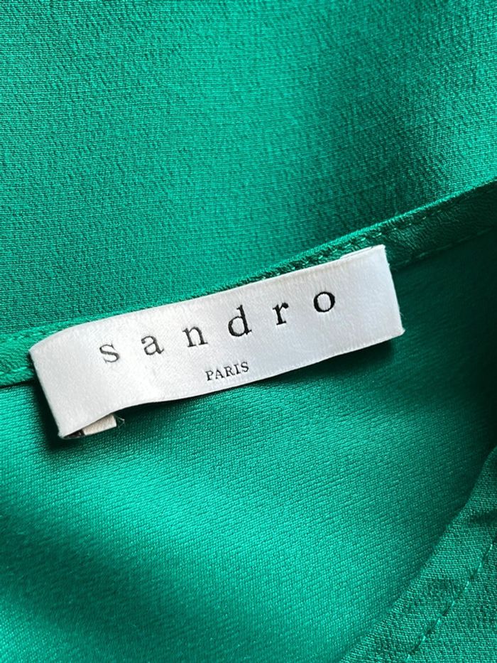 Robe verte manches évasées Sandro S - photo numéro 6