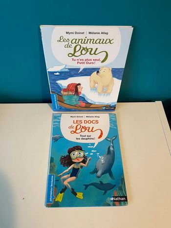 2 livres premières lectures les animaux de lou