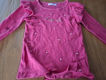Pull léger manches longues fille rose 