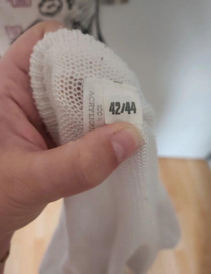 Superbe Gilet Blanc brodé Vintage taille 42 44 - photo numéro 6