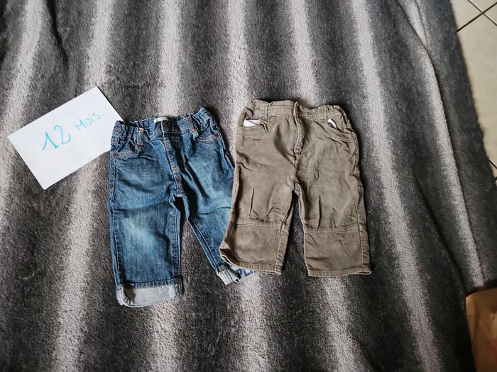 Lot de 2 pantalons 12 mois