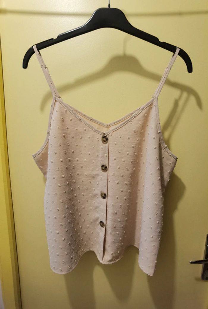 Débardeur beige/crème à point L shein - photo numéro 3