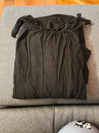 Robe noire longue d'été avec doublure taille 50/52