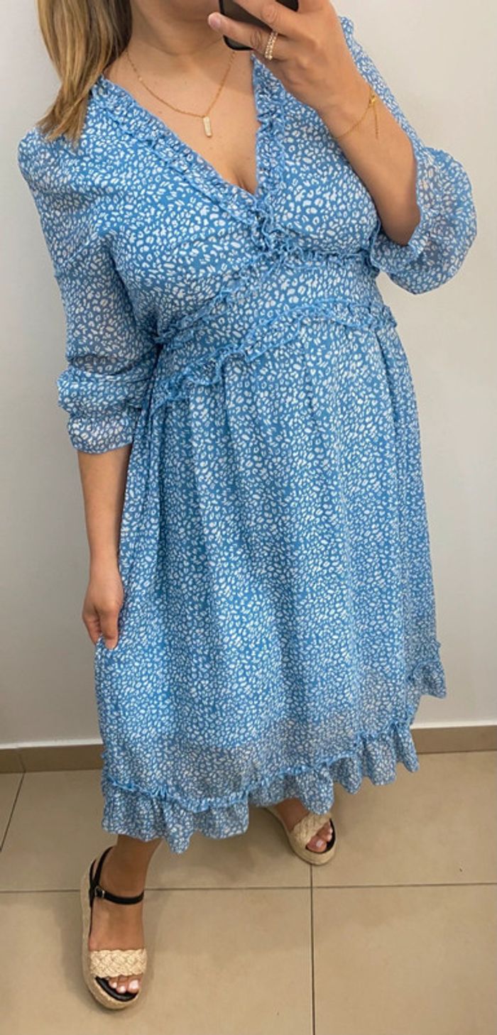 Robe Imprimée Avec Volant Taille M - photo numéro 4