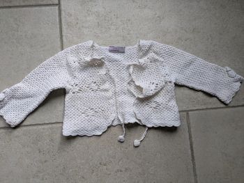 Boléro fille blanc 18 mois
