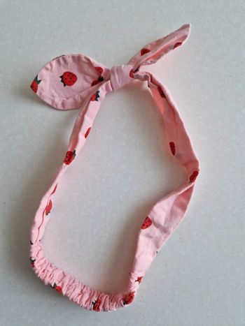 Bandeau rose fraise taille unique