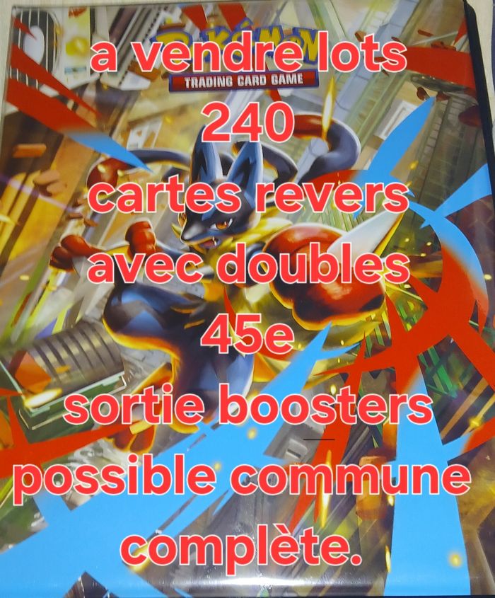 Lots cartes pokemon mega evolutions reverse