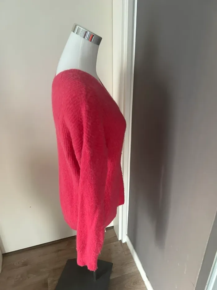 Morgan pull rose en laine, femme, taille M/38 - photo numéro 3