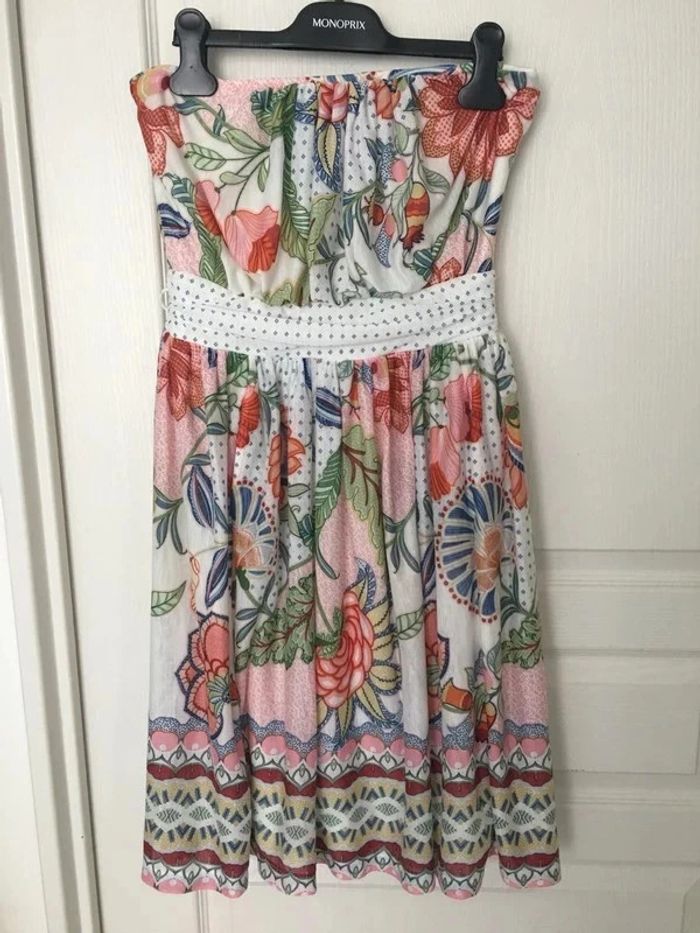 Robe bustier à fleurs Mango 36