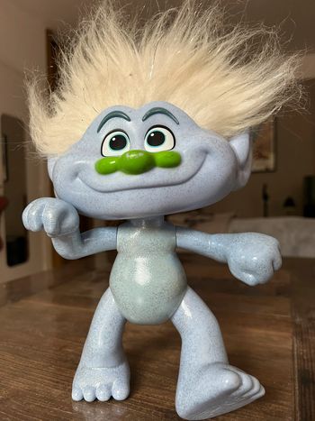Figurine poupée - Hasbro 2015 - les trolls 2015 Hasbro Dreamworks bleu diamant paillettes oll
