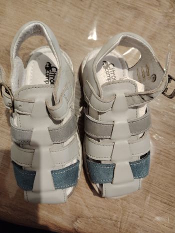 Sandale garçon p25 grise et bleu