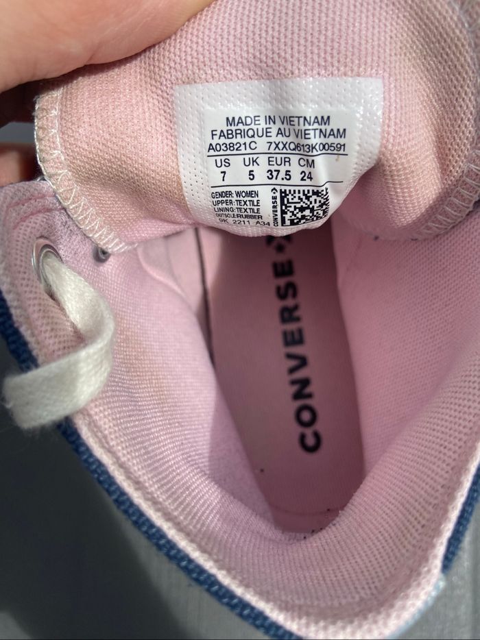 Converse Chuck Taylor All Star Lift Plateform Ashion bleu marine et blanc de taille 37,5 - photo numéro 10