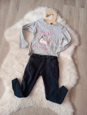 Lot fille 3 ans bas ikks + t-shirt licorne by minions