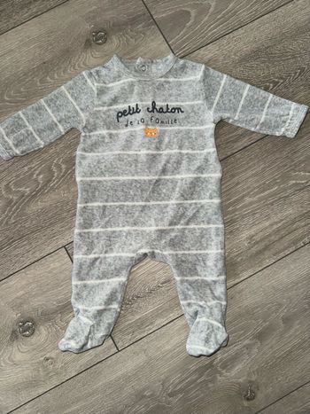 Pyjama gris velours