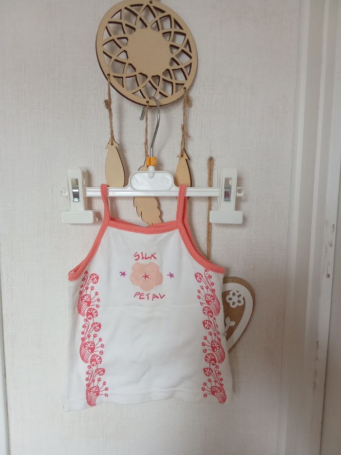 Débardeur bébé fille en 6 mois, blanc, motifs