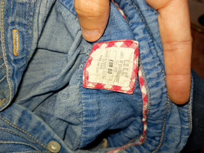 Haut en jeans  taille 12mois - photo numéro 2