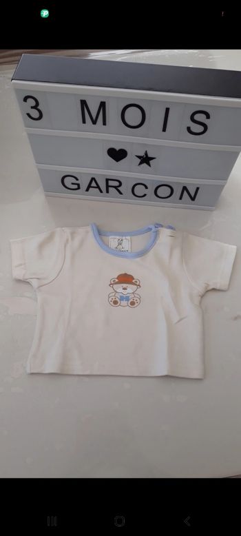 Tee shirt blanc ourson