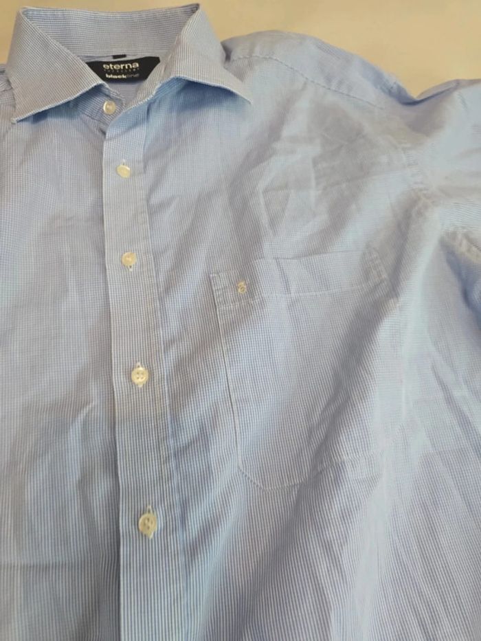 Chemise a petit carreaux bleu clair - photo numéro 5