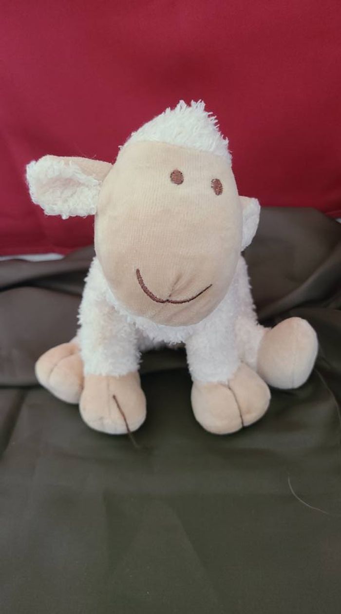 Nature et Découvertes peluche mouton câlin blanc beige - photo numéro 2