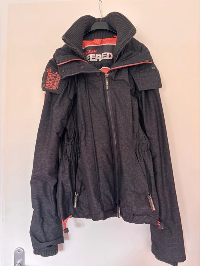 Blouson Superdry gris et rose - photo numéro 2