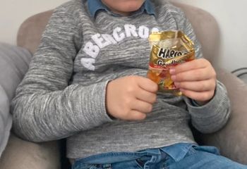 Pull gris chiné Abercrombie - taille 7/8 ans