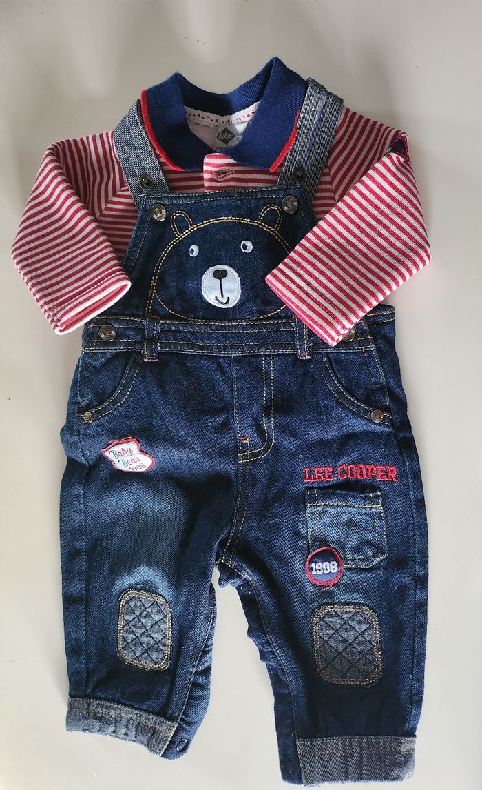 Ensemble 2 pièces salopette 3mois - photo numéro 2