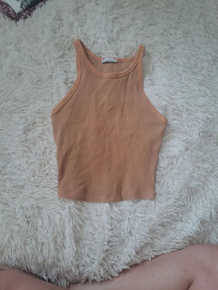 Débardeur orange Bershka S - Look d'été + short dispo en lot ! - photo numéro 2