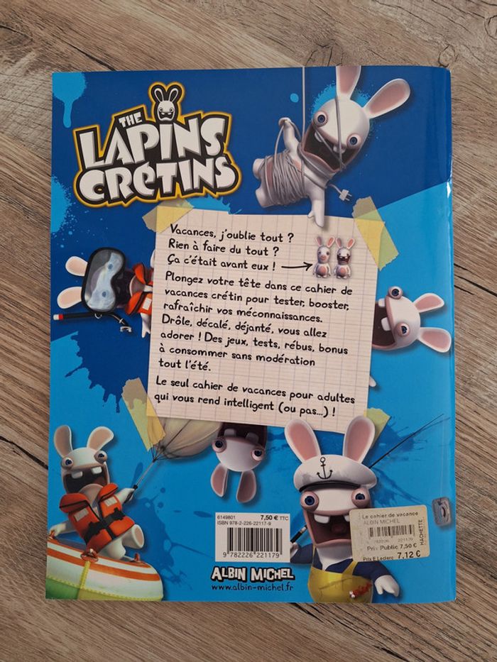 Cahier de vacances pour adulte lapins crétins - photo numéro 3