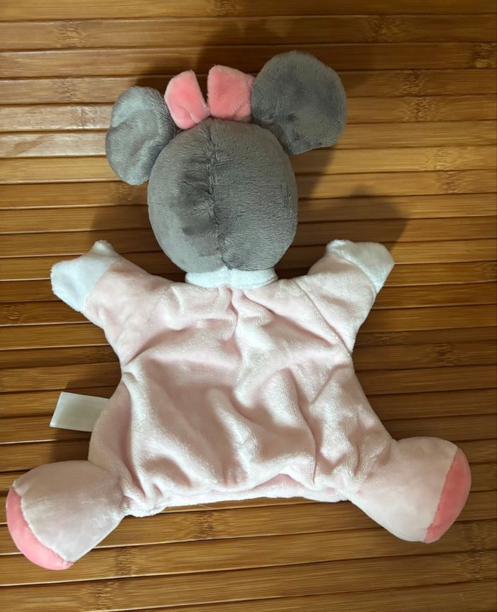 Doudou marionnette Minnie mouse rose étoile Disney baby - photo numéro 2