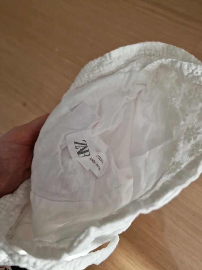 Bonnet blanc chapeau été zara - photo numéro 2