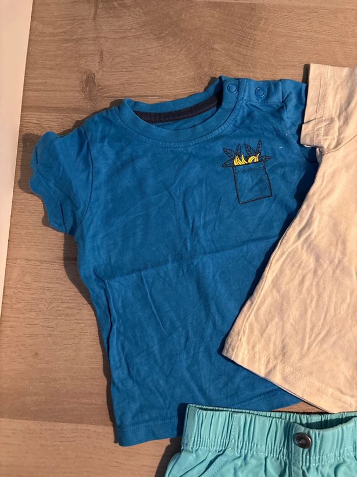 Ensemble short et 2 t-shirt assortis - photo numéro 3