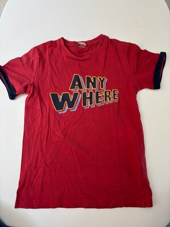 TEE shirt rouge manches courtes tao 10ans