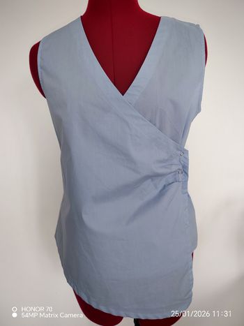 Blouse cache coeur en coton