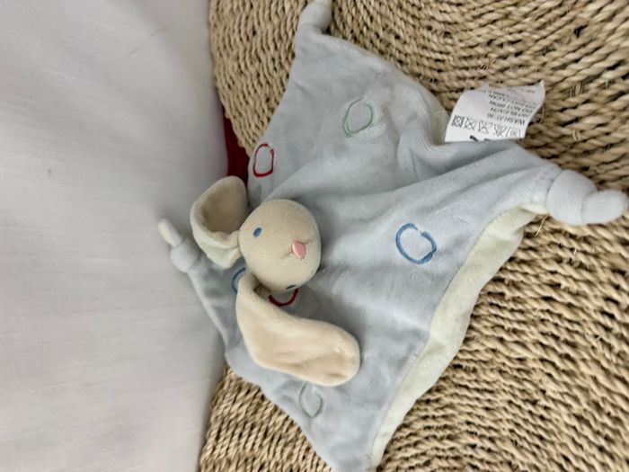 Doudou Lapin Plat Blanc Cassé Absorba - photo numéro 1