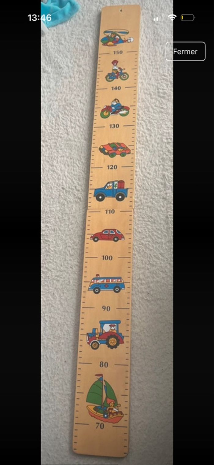 📏 Toise en bois enfant