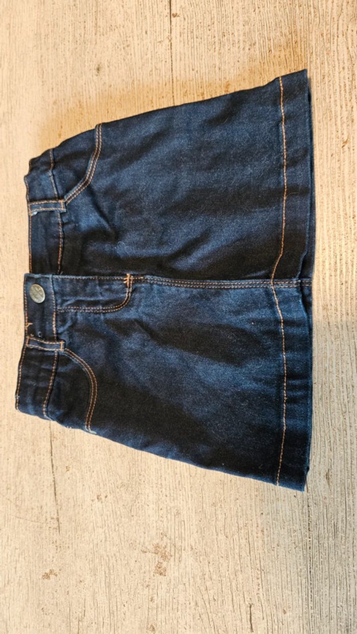 Jupe en jean s bleu foncé, ajustable à la taille,JBC, 6 ans, neuve - photo numéro 4