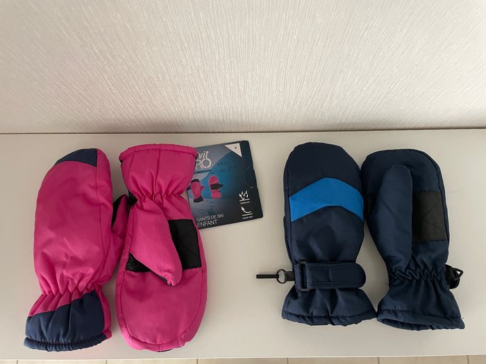 Lot de 2 Paires de Moufles Enfants